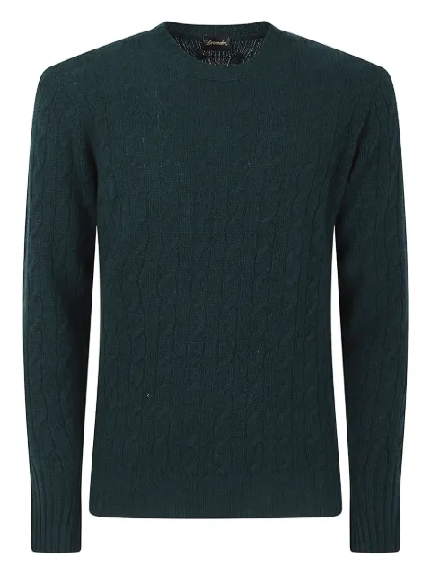 Drumohr cable-knit crew-neck sweater Green D4K133N