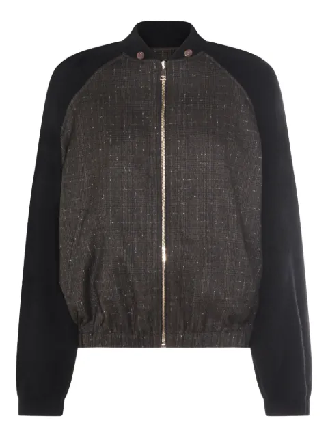 Fabiana Filippi plaid zip jacket Brown GCD225F243L67