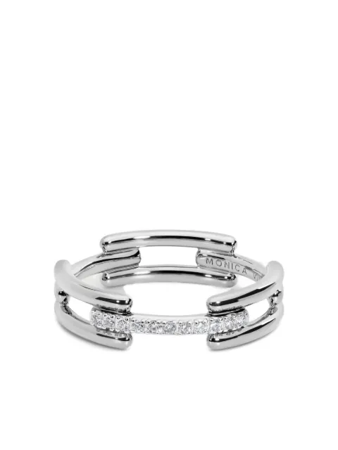 Monica Vinader Link diamond ring Silver SSRGCHANLGD