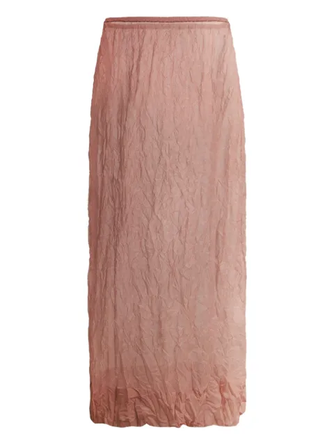 12 STOREEZ crinkled maxi skirt Pink 130989