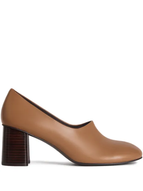 12 STOREEZ 70mm leather pumps Brown 131298