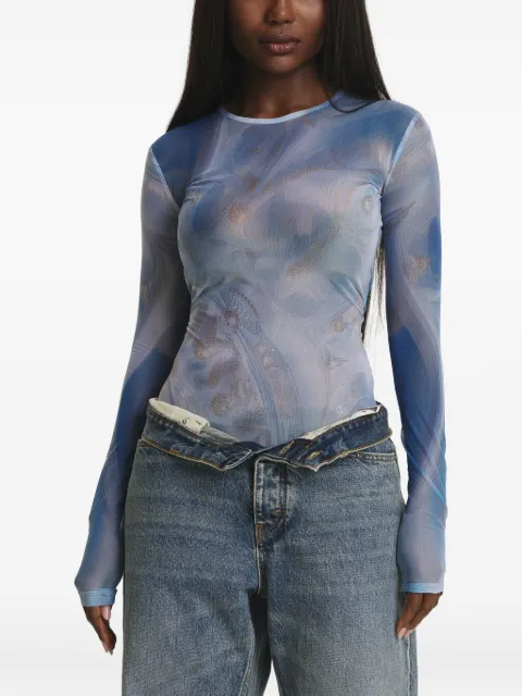 IRINA VOINEA long-sleeve top Blue IVYAK31