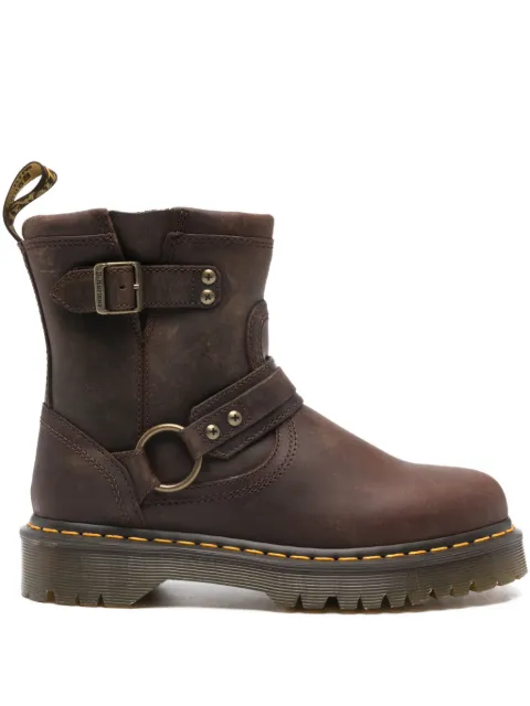 Dr. Martens 35mm buckle strap boots Brown DM41870200