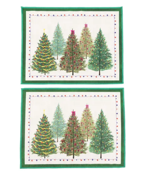 TESSITURA TOSCANA TELERIE Fairy Tree placemat (pack of two) Neutrals NT230131