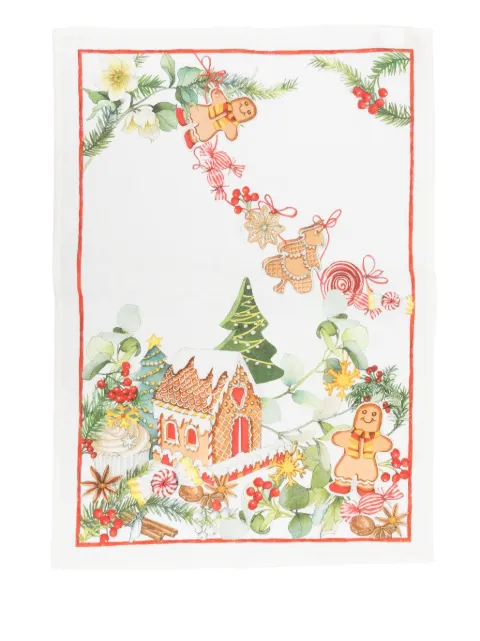 TESSITURA TOSCANA TELERIE Marzape christmas-print tableware (70cm x 50cm) Neutrals NC250029
