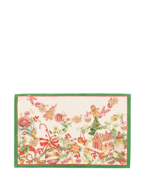 TESSITURA TOSCANA TELERIE Marzapepe gingerbread-floral rugs (53cmx80cm) Neutrals NA250039