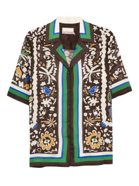 ALEMAIS Maroc short-sleeve shirt Brown 6145T