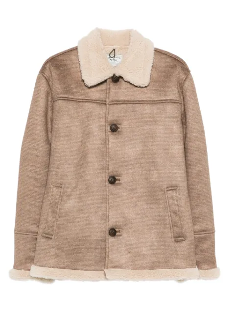 MC2 Saint Barth shearling collar coat Neutrals KLS0001