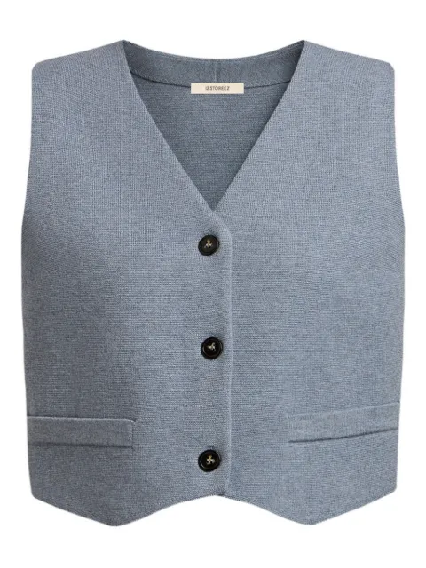 12 STOREEZ V-neck vest Blue 130959