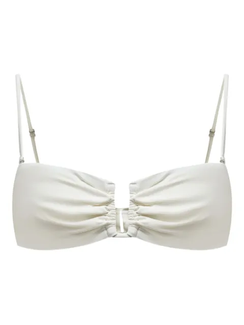 12 STOREEZ ruched bikini top Neutrals 126011