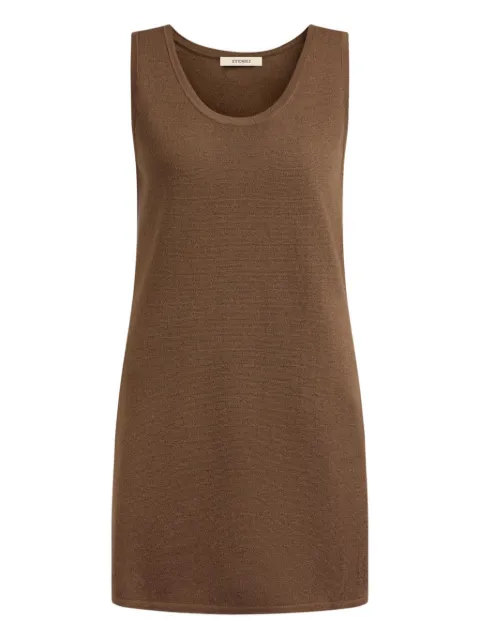 12 STOREEZ sleeveless scoop-neck mini dress Brown 132126