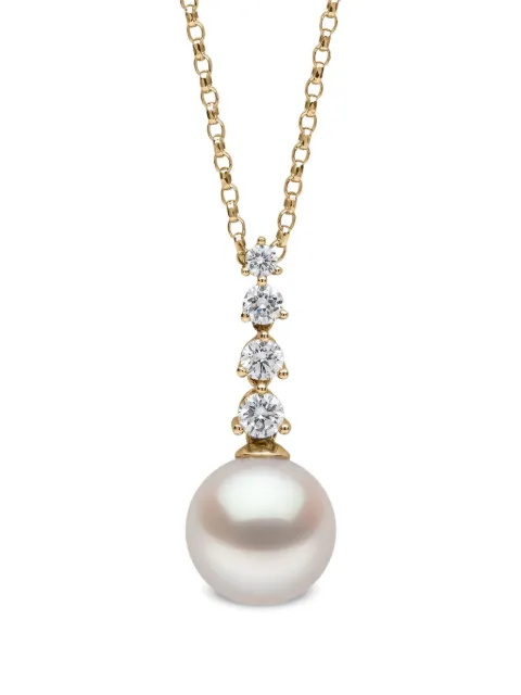 Yoko London 18K yellow gold akoya pearl and diamond pendant Gold QYP24046X