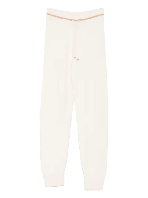 Eleventy drawstring knitted track pants Neutrals L86PANJ02