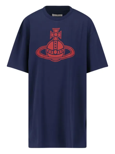 Vivienne Westwood Paris Orb graphic T-shirt Blue 3G01004BJ001M