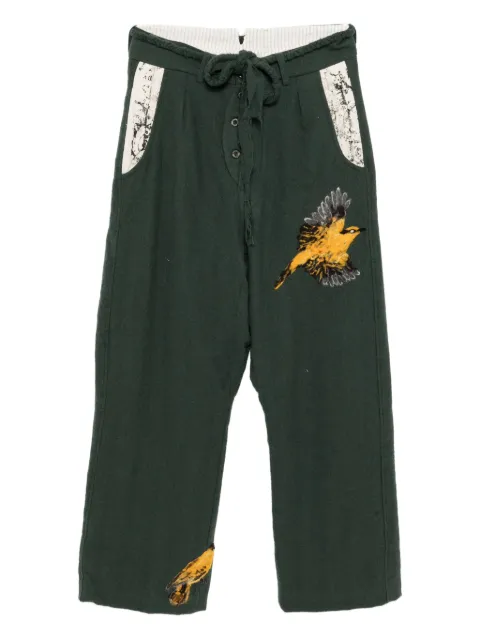 GG IN RED Birdwatcher trousers Green GIR25AWPT02GN