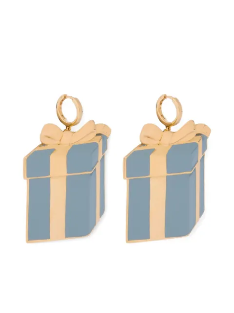 Moschino gift box-motif earrings Gold J91058405