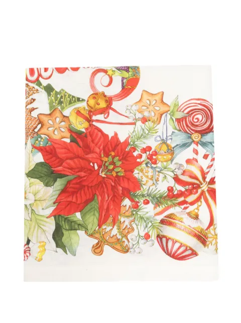 TESSITURA TOSCANA TELERIE Marzape christmas-print tableware (170cm x 170cm) Neutrals NT250120MARZAPEPE