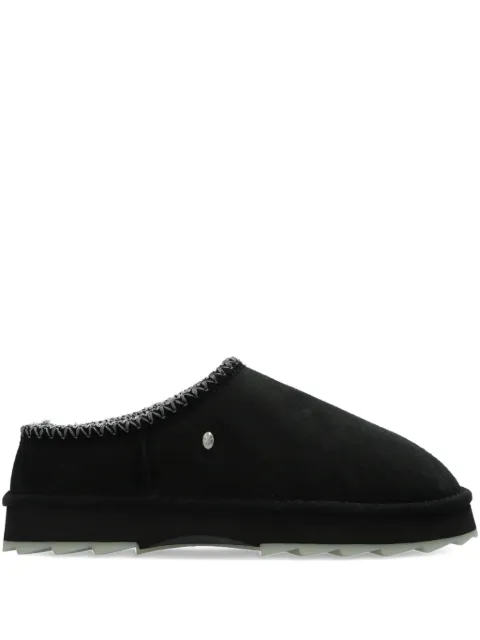 EMU AUSTRALIA sheepskin trim slippers Black W13179