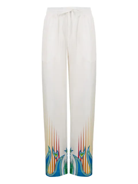 Casablanca twill print trousers White WAW25TR37202