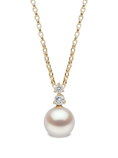 Yoko London 18K yellow gold akoya pearl and diamond pendant Gold QYP24006X