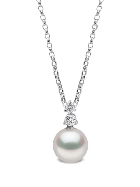 Yoko London 18K white gold akoya pearl and diamond pendant Silver QYP24007X
