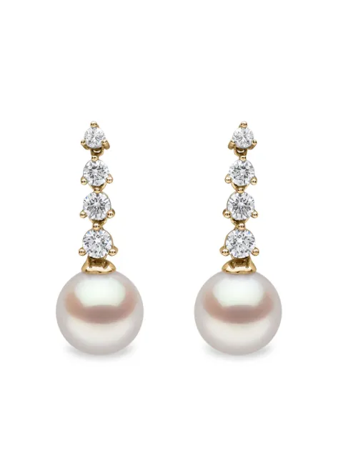 Yoko London 18K yellow gold akoya pearl and diamond earrings Gold QYE24046X
