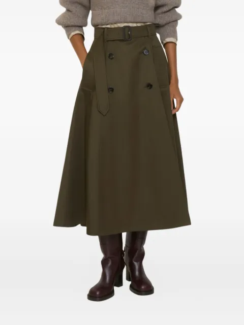 Burberry gabardine trench midi skirt Green 8117977