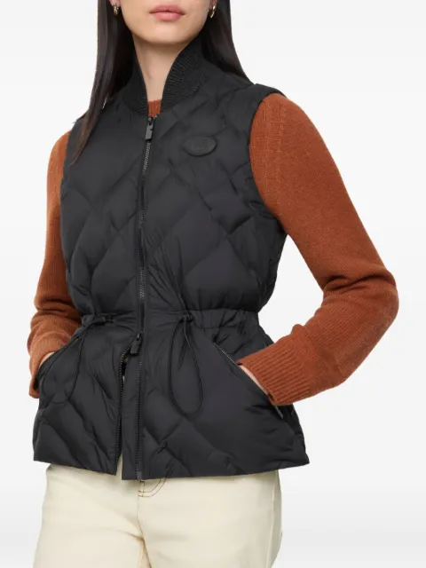 Burberry check-stitch nylon Devonside gilet Black 8121369