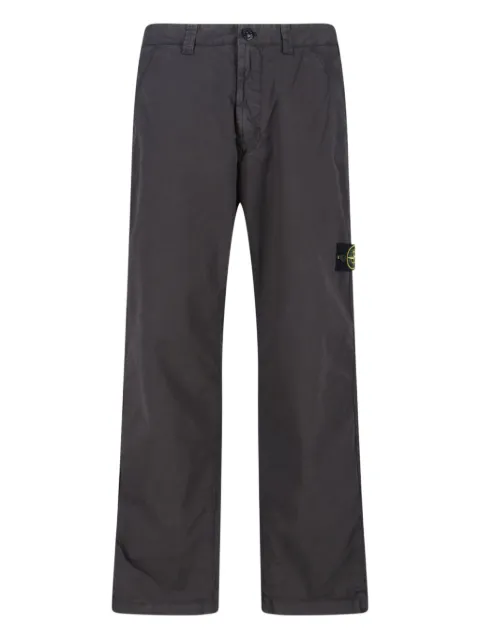 Stone Island logo-patch trousers Grey K2S153100035S0A10