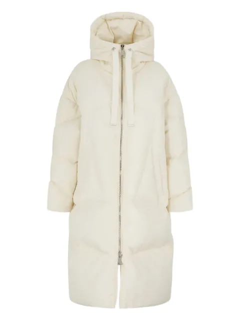 Khrisjoy hooded zip-fastening coat Neutrals KWF25R0616NY0030BUT179