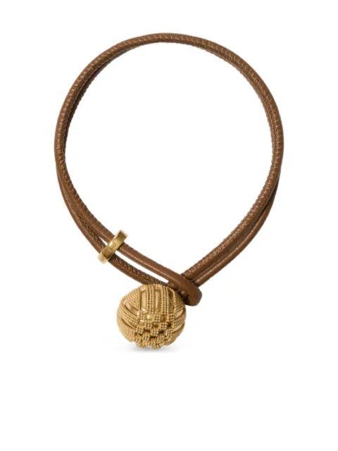 Burberry leather Check granulation bracelet Brown 8120237