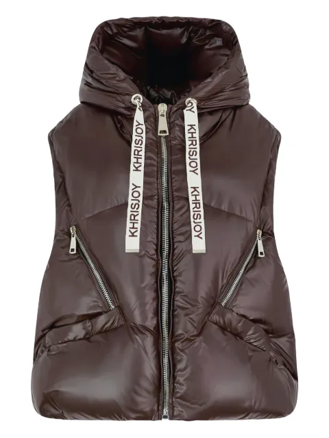 Khrisjoy zip-fastening gilet Brown KWF25R2803NY0021CHOCCOLATE