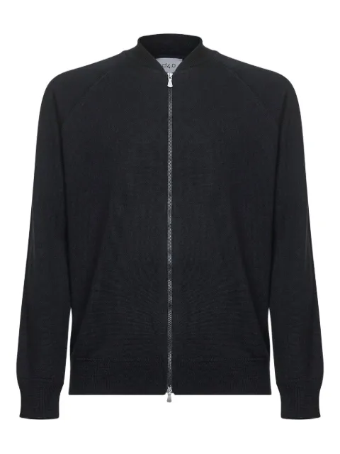 D4.0 zipped raglan-seleeve cardigan Black 57133099