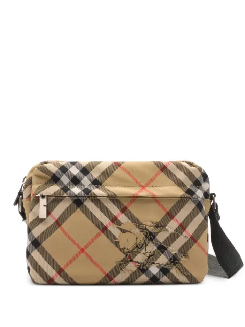 Burberry Equestrian Knight-appliqué messenger bag Neutrals 8118833