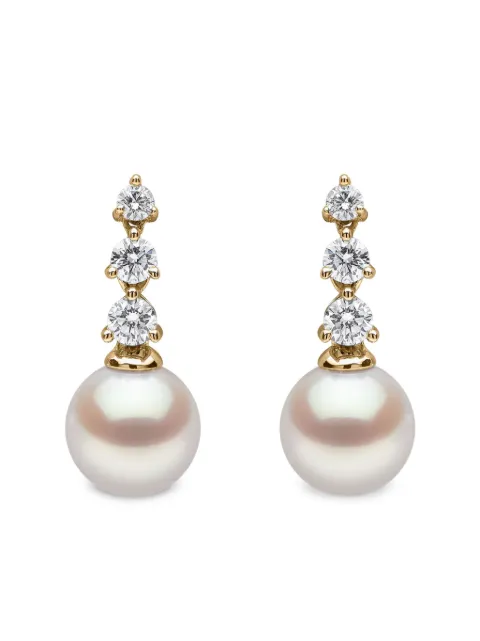 Yoko London 18K yellow gold akoya pearl and diamond earrings Gold QYE24036X