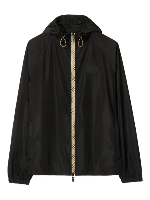 Burberry check-detail jacket Black 8120369