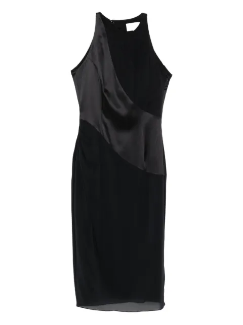 Botsi asymmetric-design midi dress Black KRDD25B