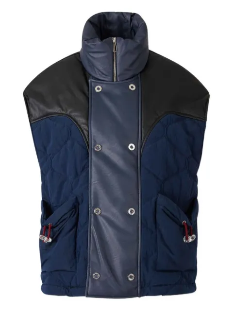 MARBELL Kate padded gilet Blue KATEAFW1003NYLONECOLEATHER