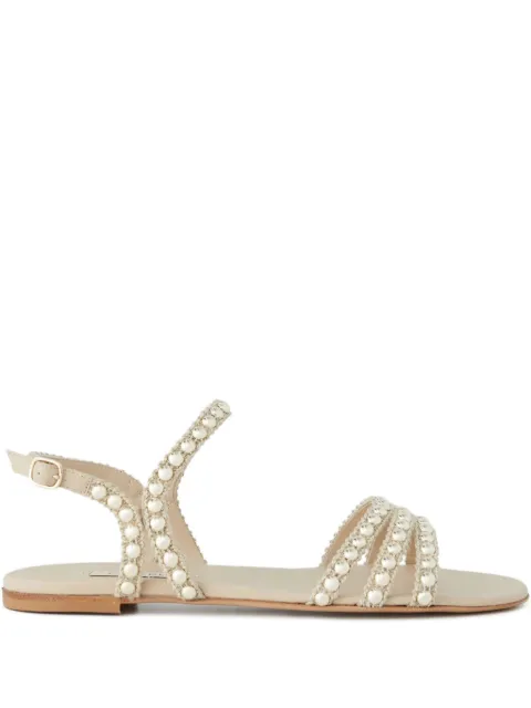 Casadei stud-embellished flat sandals Neutrals 1L390J0101C2823B313