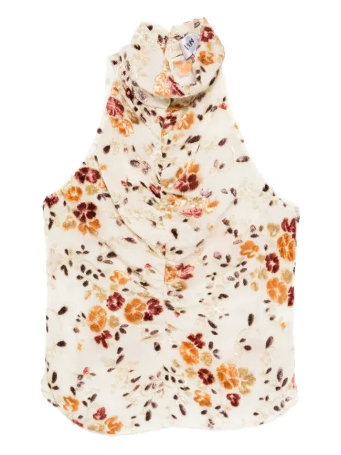 Botsi floral-print ruched-design blouse Neutrals KRGBT25I