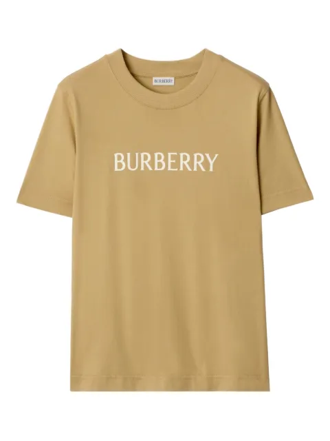 Burberry logo cotton T-shirt Neutrals 8118975