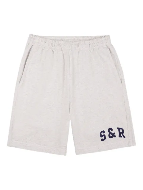 Sporty & Rich patch pocket drawstring shorts Grey SH03964082GY03