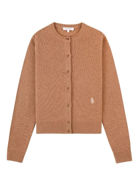 Sporty & Rich button embroidered cardigan Brown WS07364302BE02