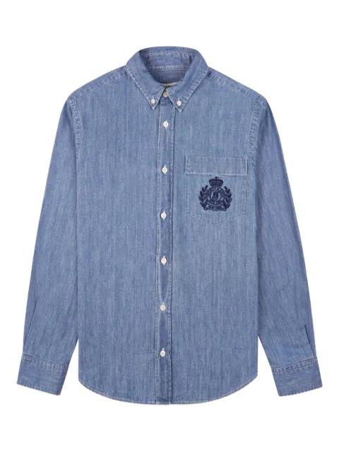 Sporty & Rich embroidered pocket shirt Blue SI02864243BL26