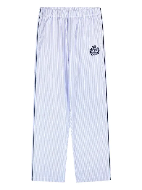 Sporty & Rich stripe embroidered pyjama Blue PA04664243