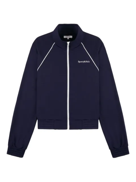 Sporty & Rich zip trim top Blue JA06664300