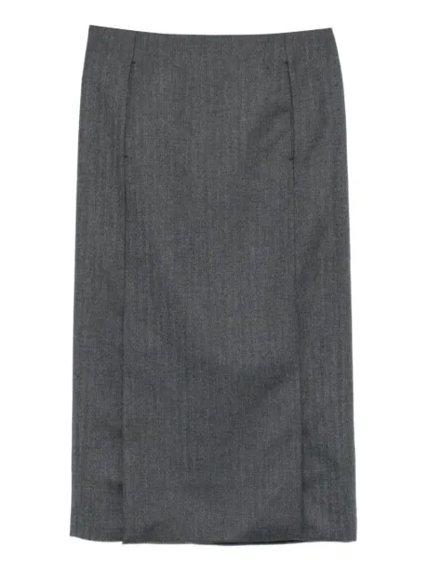 ENTIRE STUDIOS slit-detail midi skirt Grey ESWW257017DG