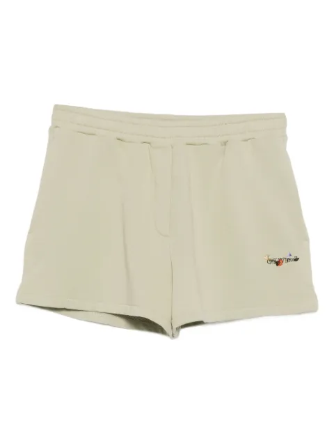 Off-White bookish flowers sweat short Green OWCI005F25FLE0015010