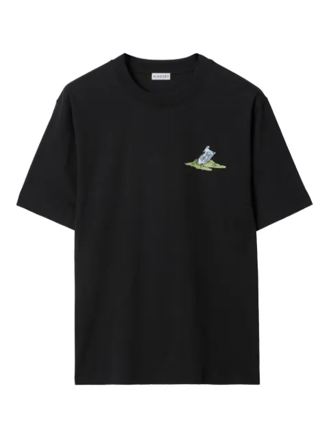 Burberry sleeping knight cotton T-shirt Black 8119043