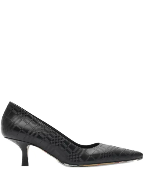 Burberry Check leather Dame low pumps Black 8119302